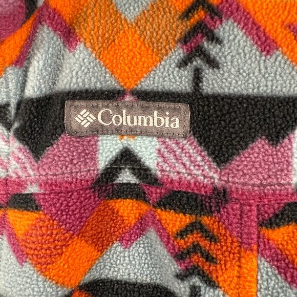 Columbia Kids Fleece Jacket Aztec Southwestern Print Zip Up Coat Size M 10/12 - Picture 4 of 9
